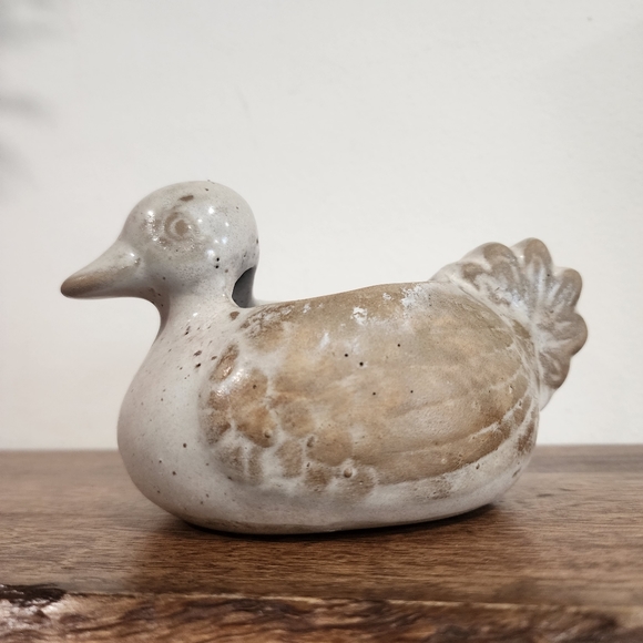 Vintage MCM 70's Duck Ceramic Planter Figurine Décor - Picture 3 of 8